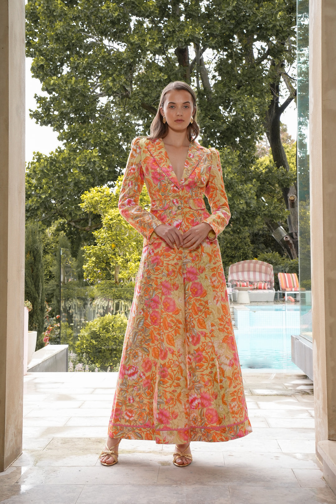 Tailored Blazer in Olive Grove