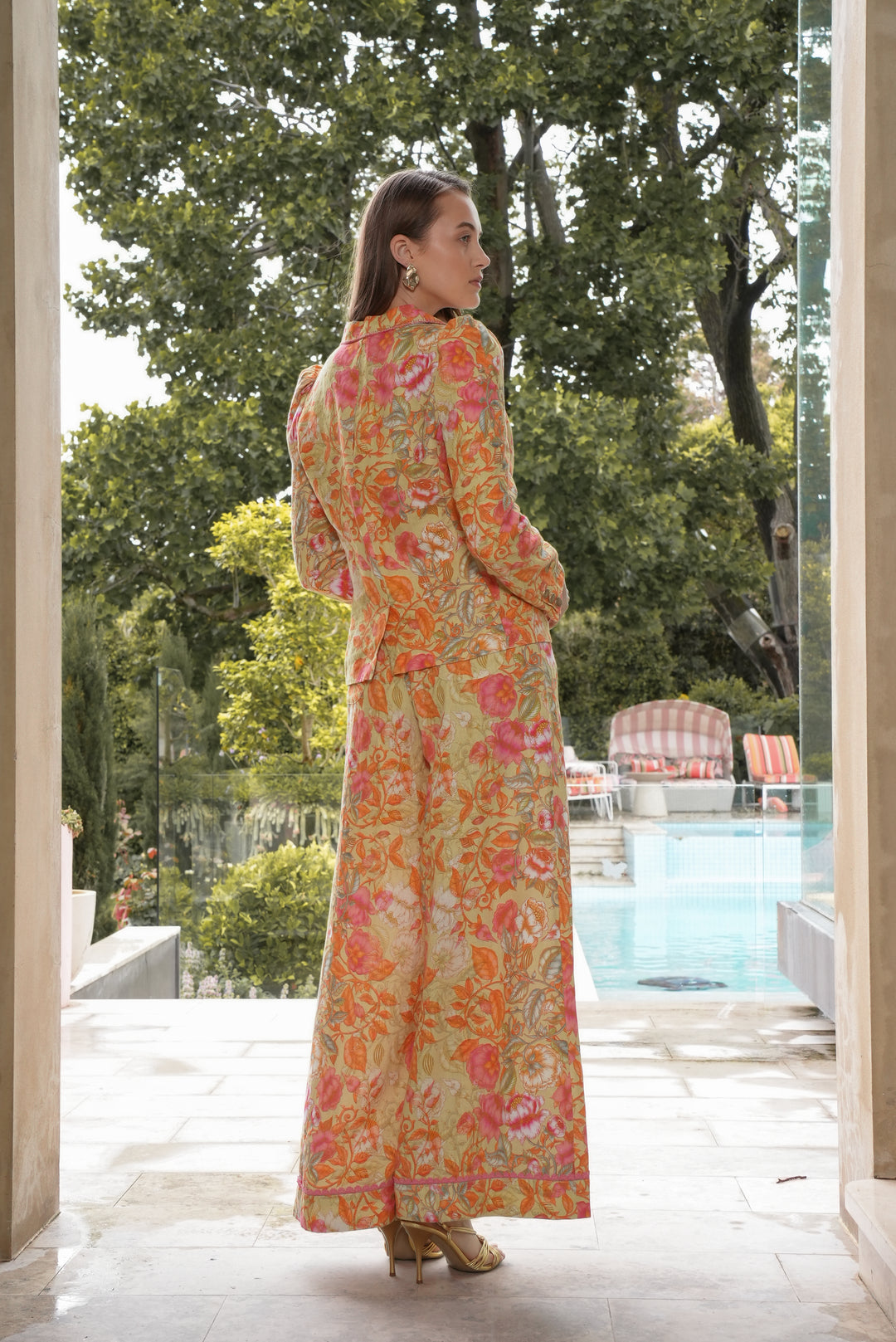 Tailored Blazer in Olive Grove