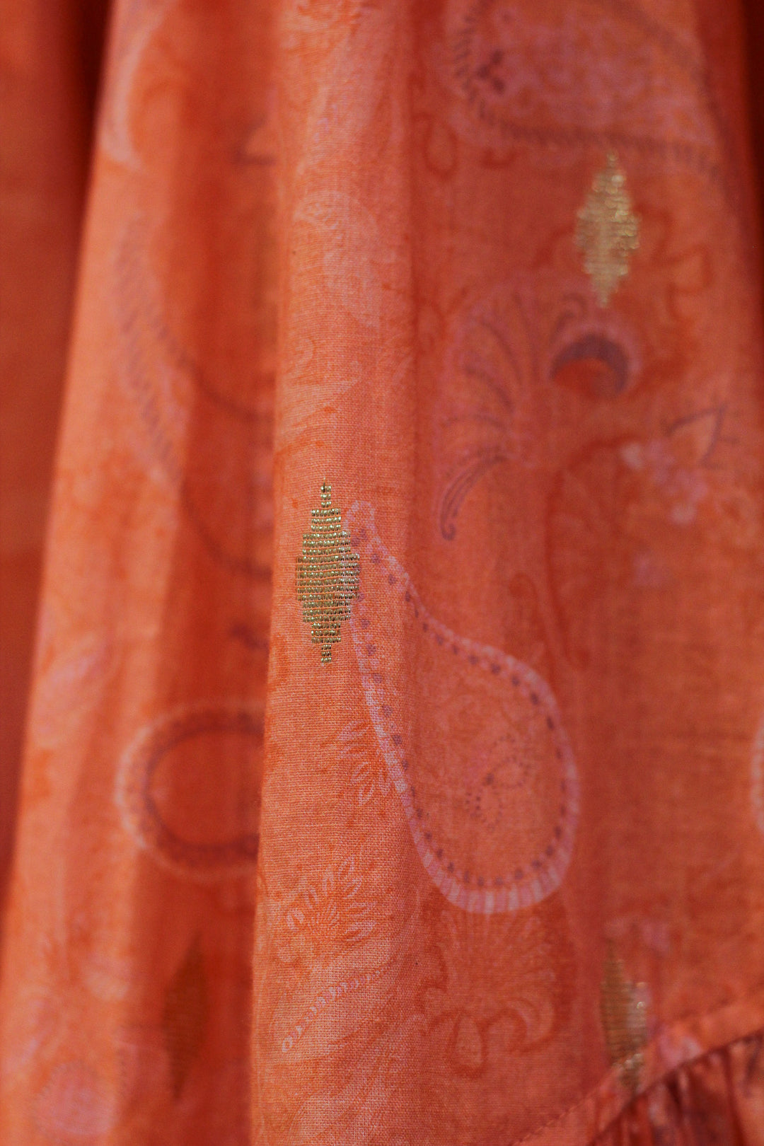 Short Sleeve Trench Maxi Dress in Blushing Paisley