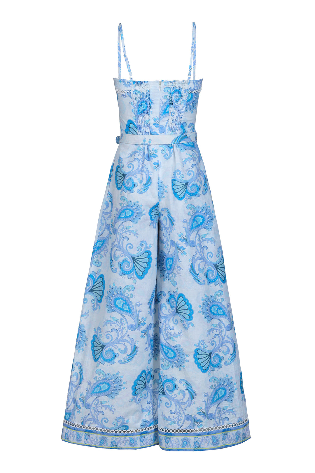 Bustier Jumpsuit in Sky Florentine