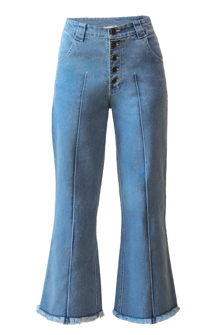 Cropped Boot Leg Jean in Light Wash