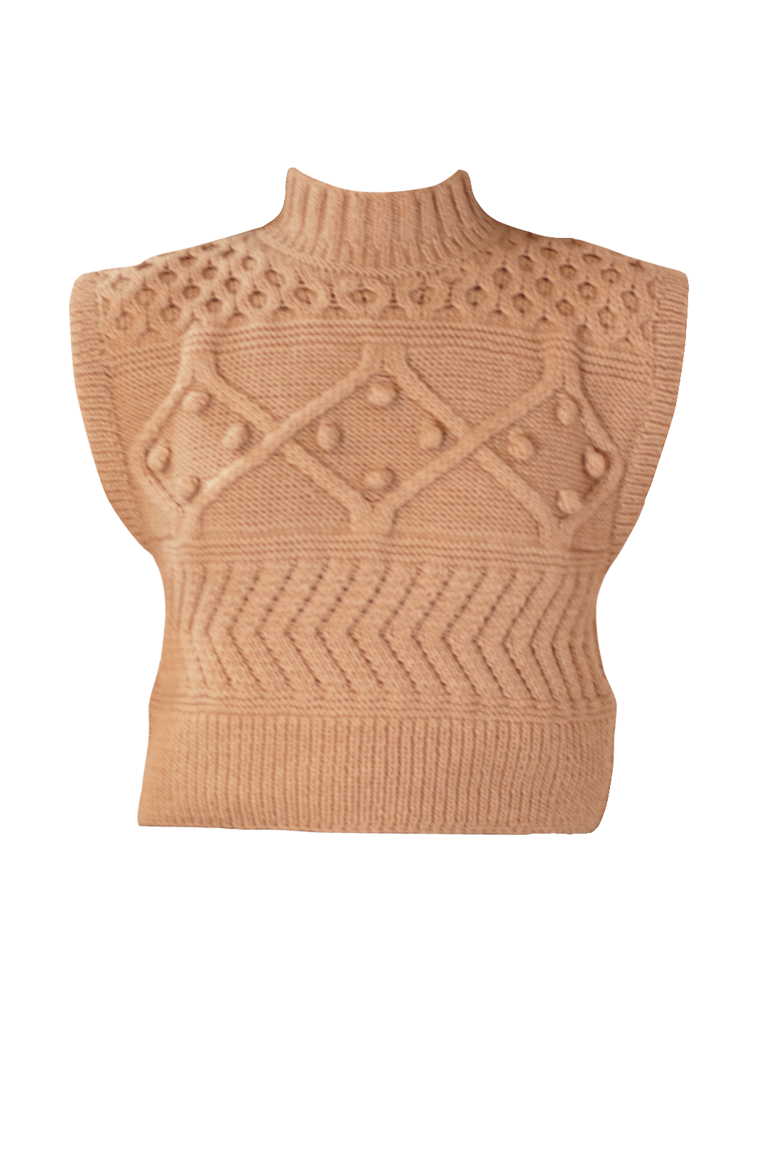 Knit Vest in Camel