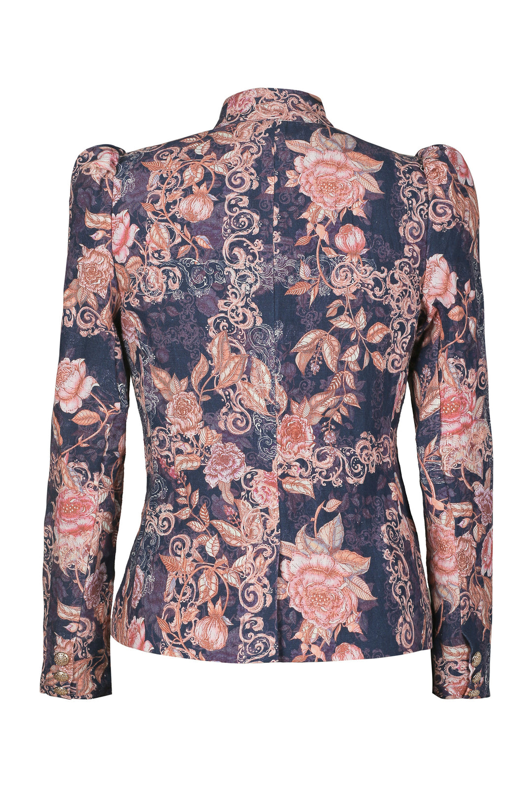 Double Lapel Blazer in Navy Patchwork