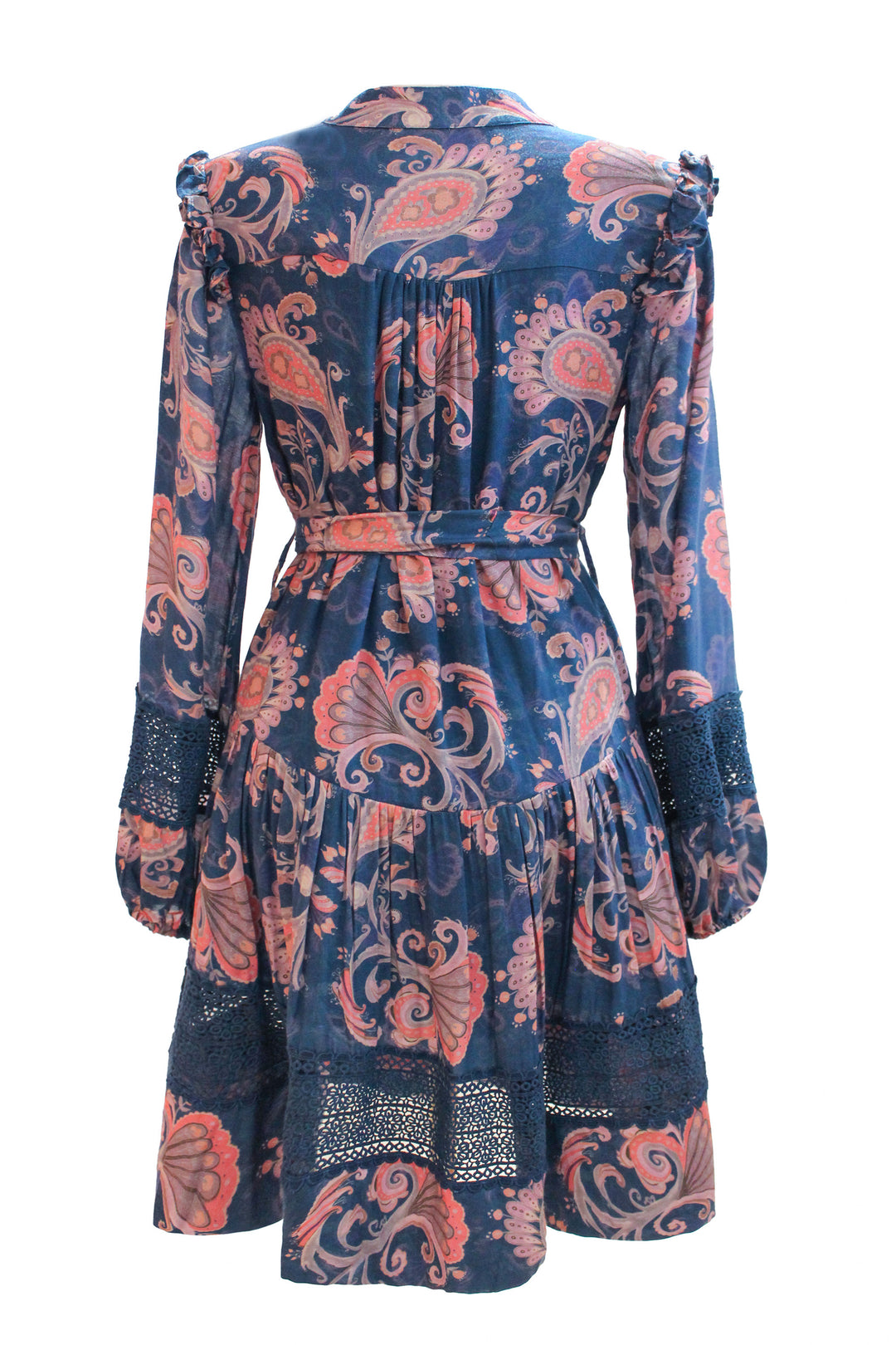 Drop Waist Mini Dress in Evening Flora