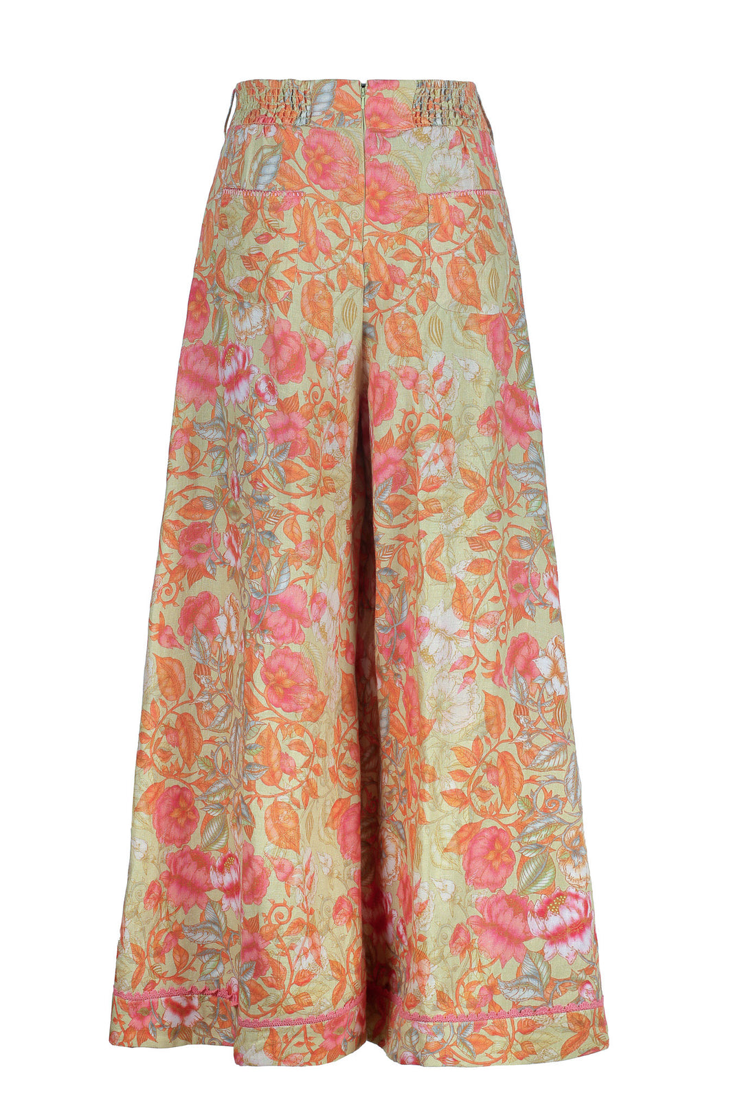 High Waisted Palazzo Pant in Olive Grove