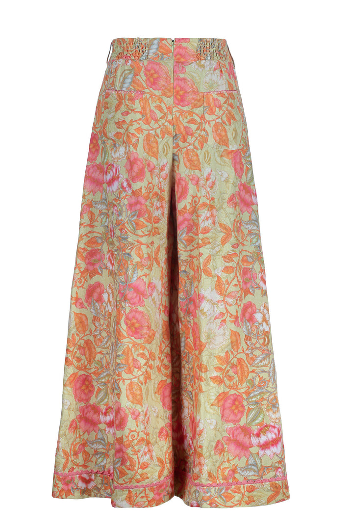 High Waisted Palazzo Pant in Olive Grove