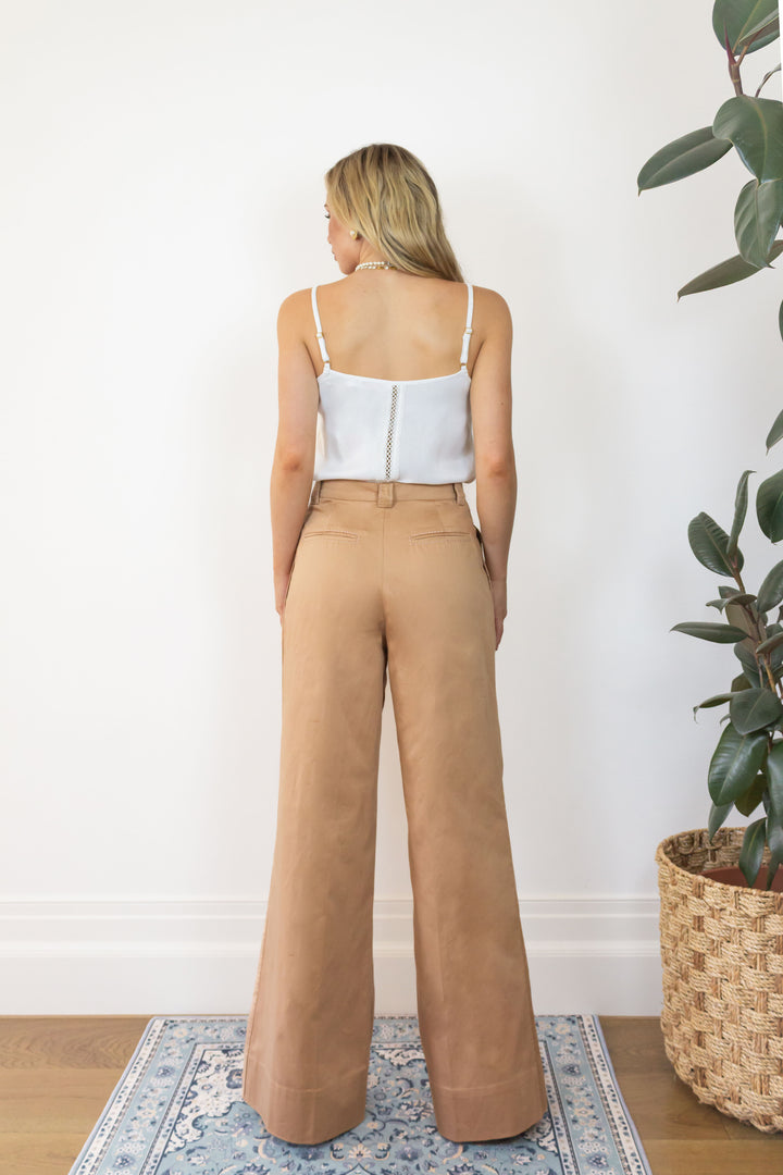 Pleated Trouser in Bronze