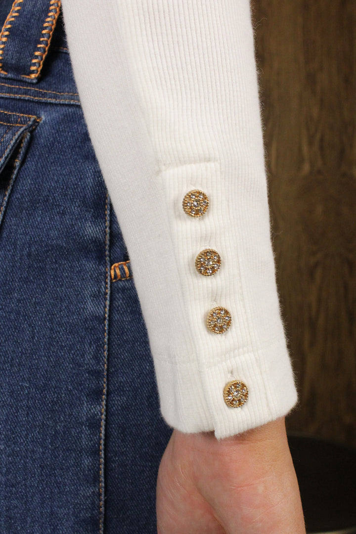 Long Sleeve Tee in White