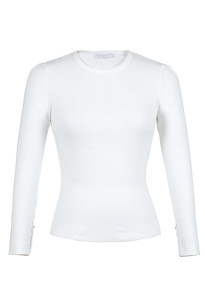 Long Sleeve Tee in White