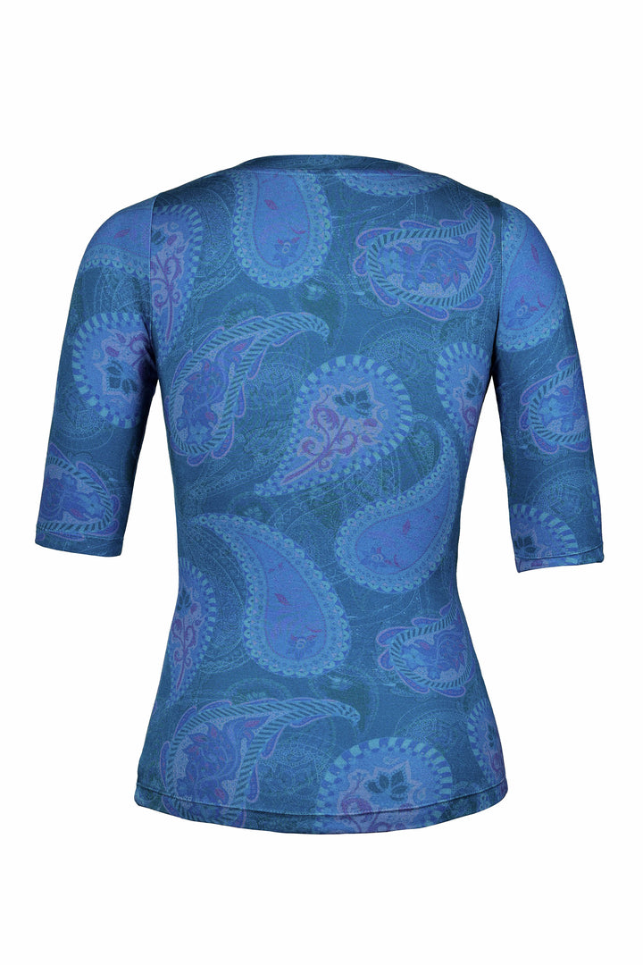 Fitted Tee in Blue Florentine