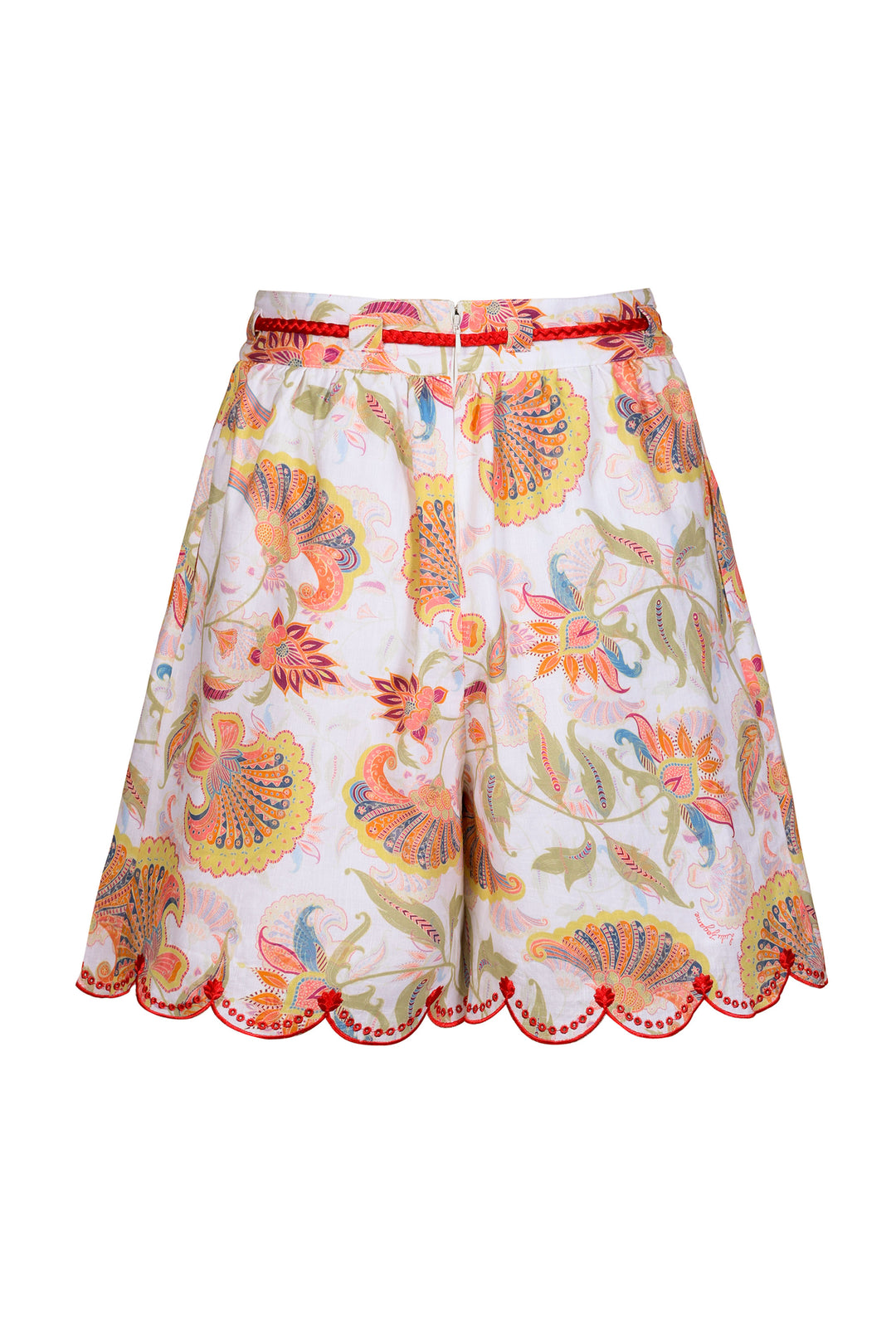 Scalloped Relaxed Short in Summer Florentine