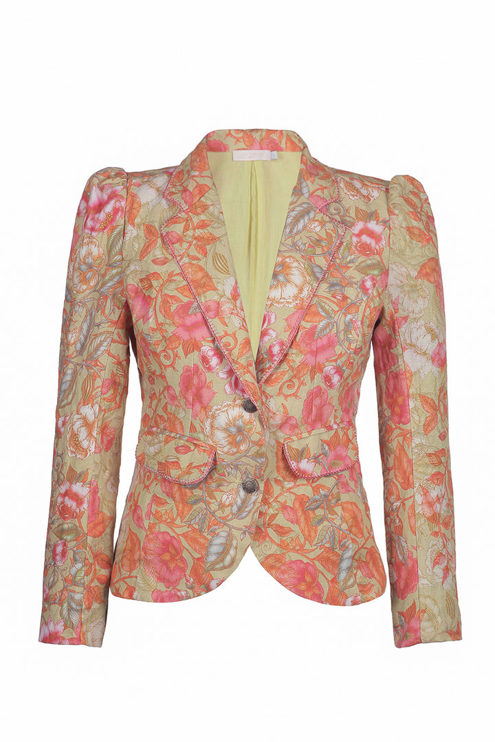 Tailored Blazer in Olive Grove