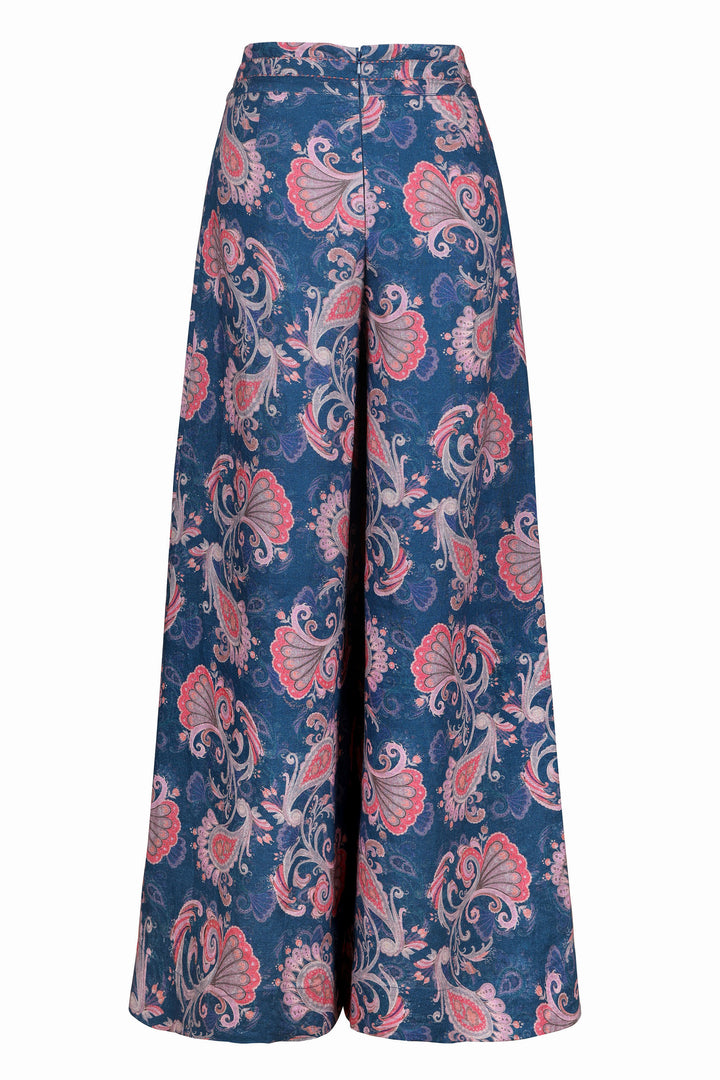 Wide Leg Bolero Pant in Evening Flora