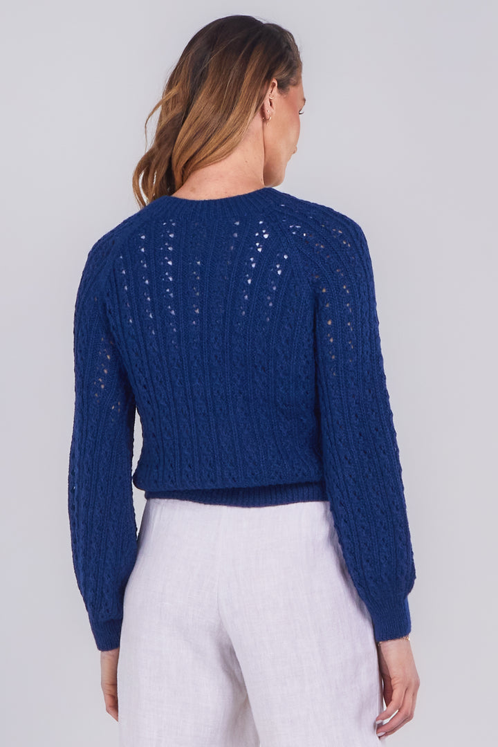 Bobbie Raglan Sweater in Blue