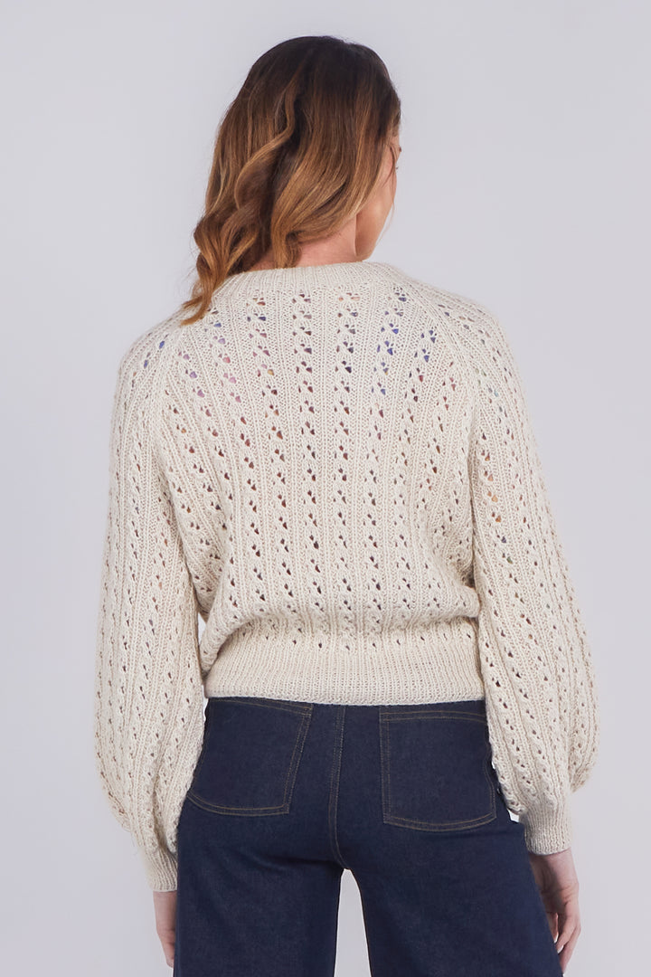 Bobbie Raglan Sweater in Cream