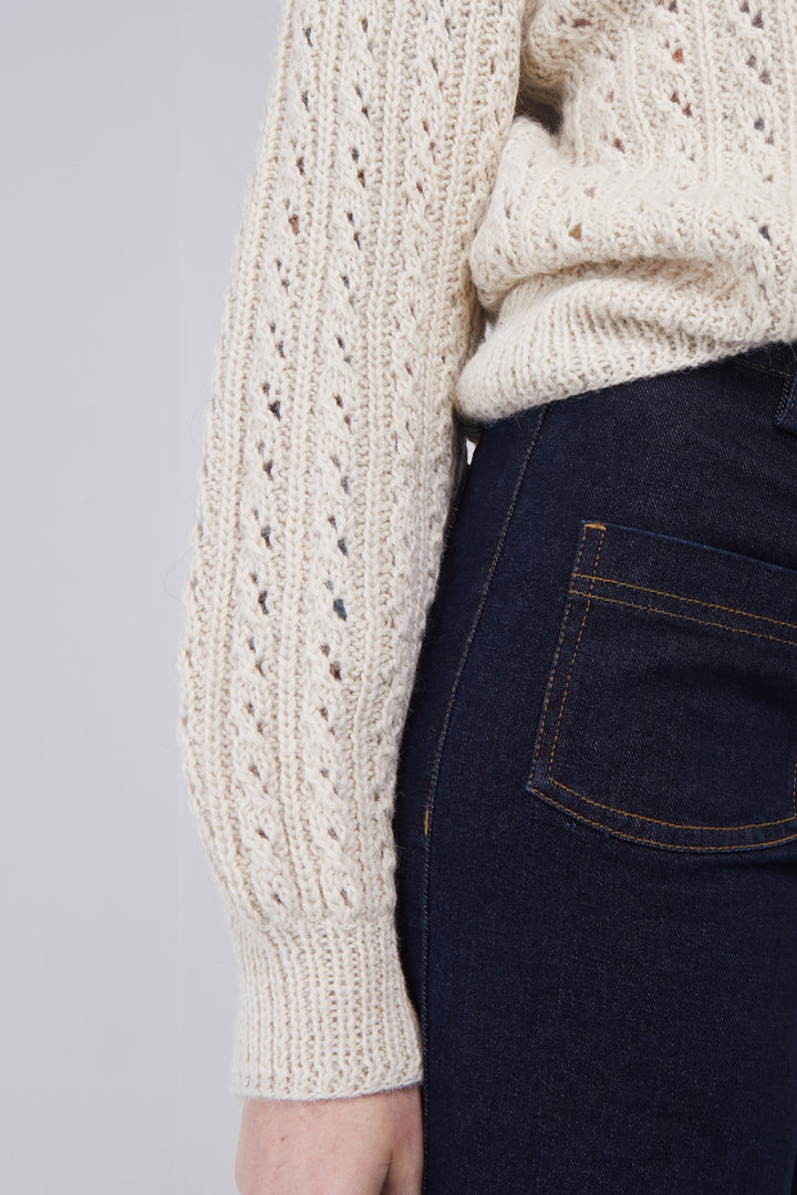 Bobbie Raglan Sweater in Cream