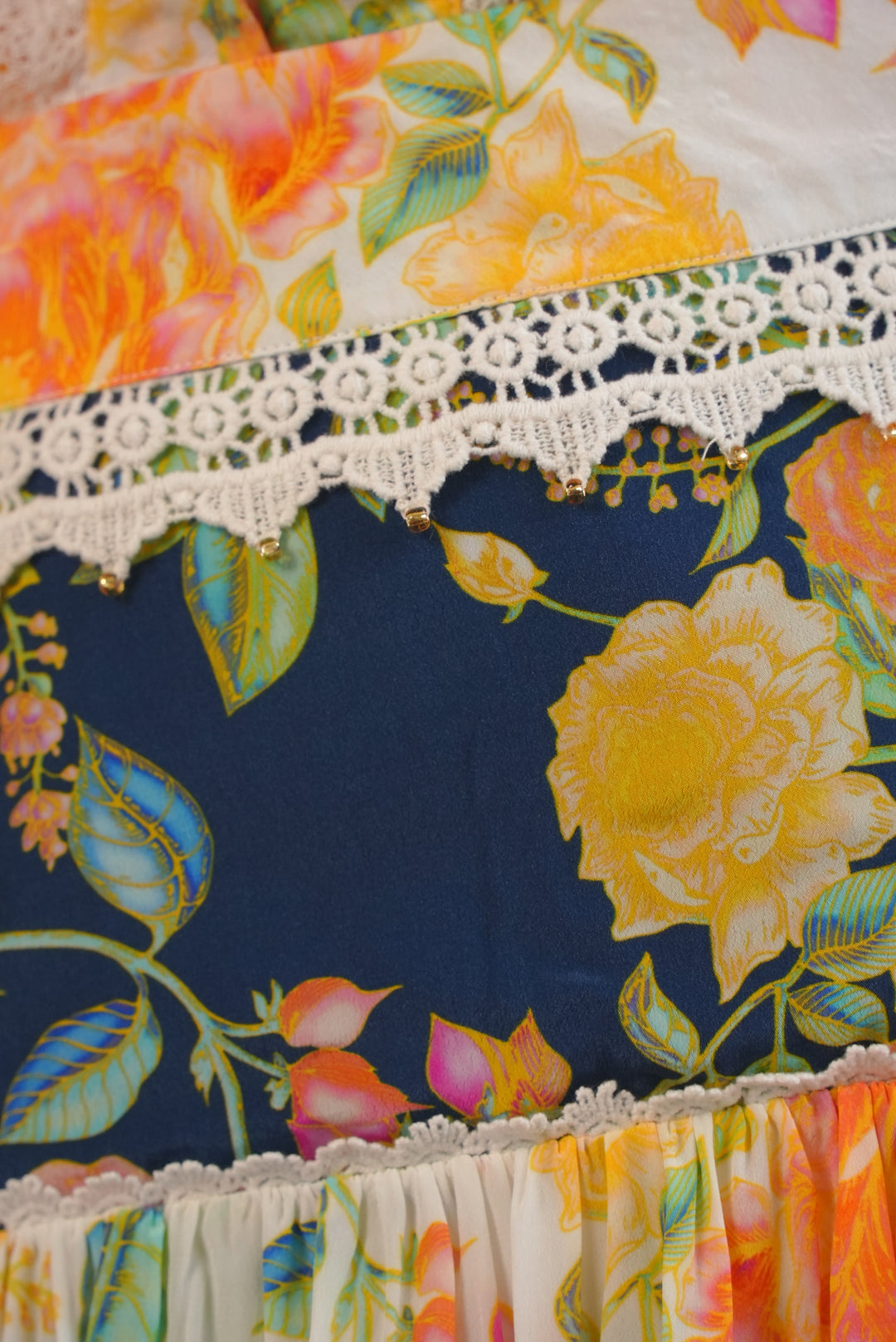 Layered Mini Skirt in Mixed Bloom