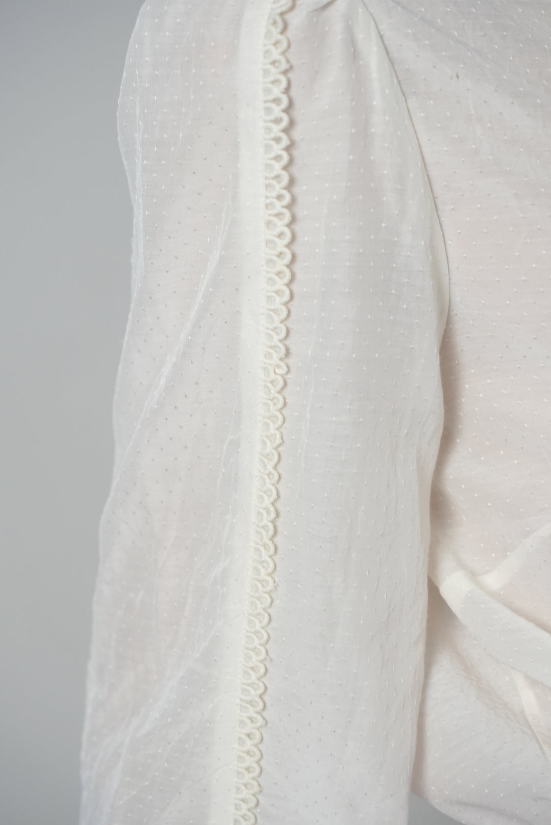 Ruffle Blouse in Cream