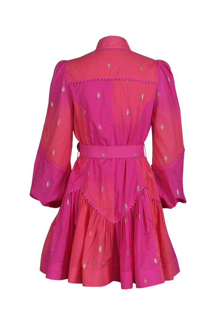 Empire Mini Dress in Pink Ombre