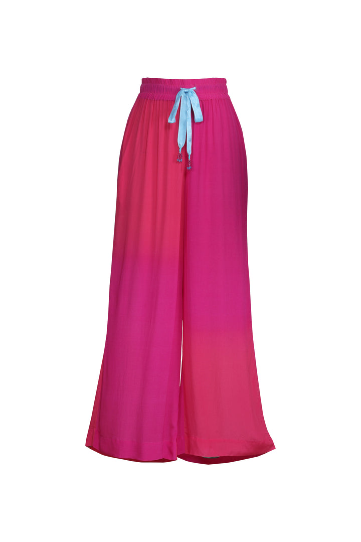 Elasticated High Waist Pant in Pink Ombre