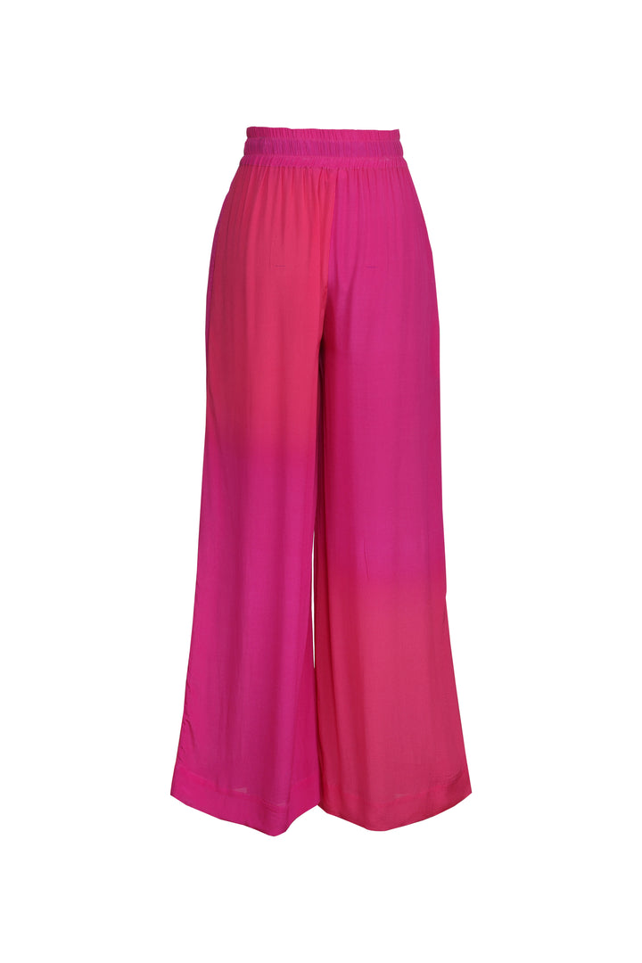 Elasticated High Waist Pant in Pink Ombre