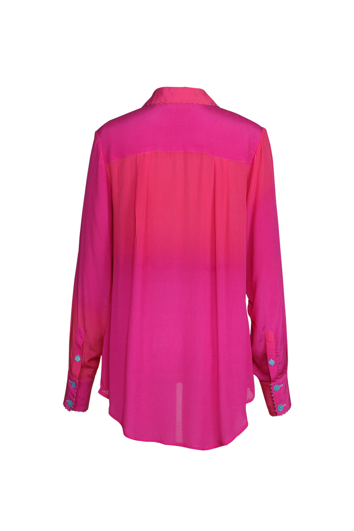 Tailored Shirt in Pink Ombre