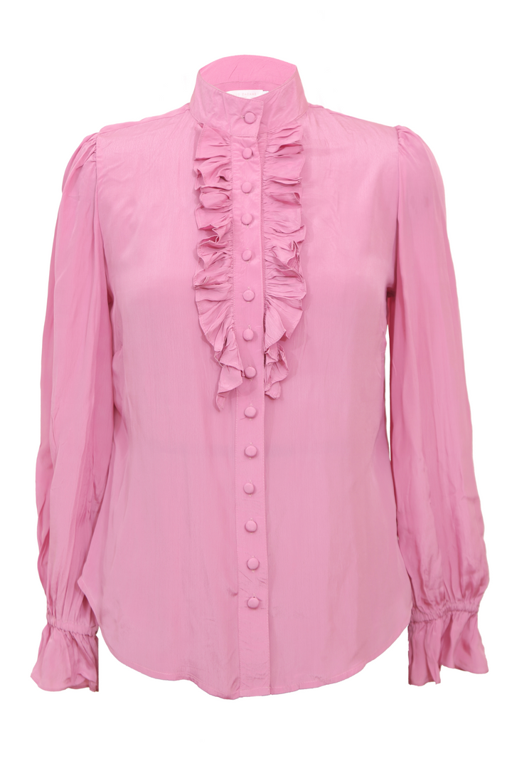 Ruffle Blouse in Mauve