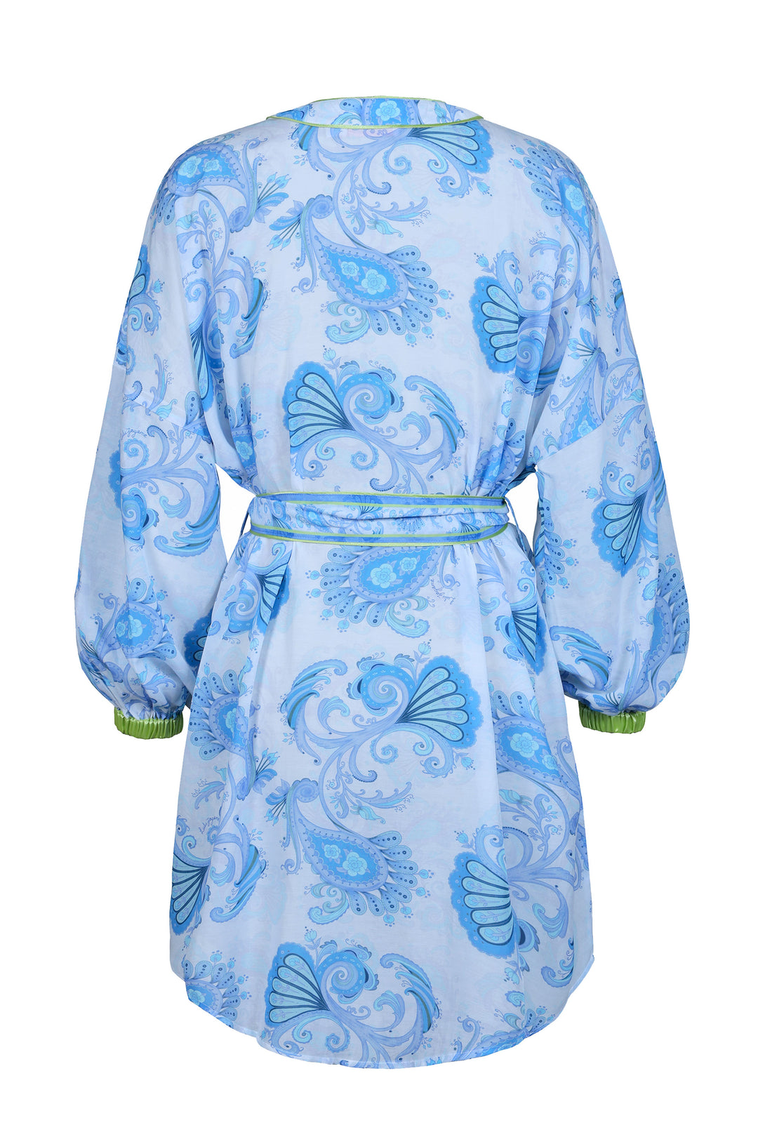 Balloon Sleeve Kaftan in Sky Florentine
