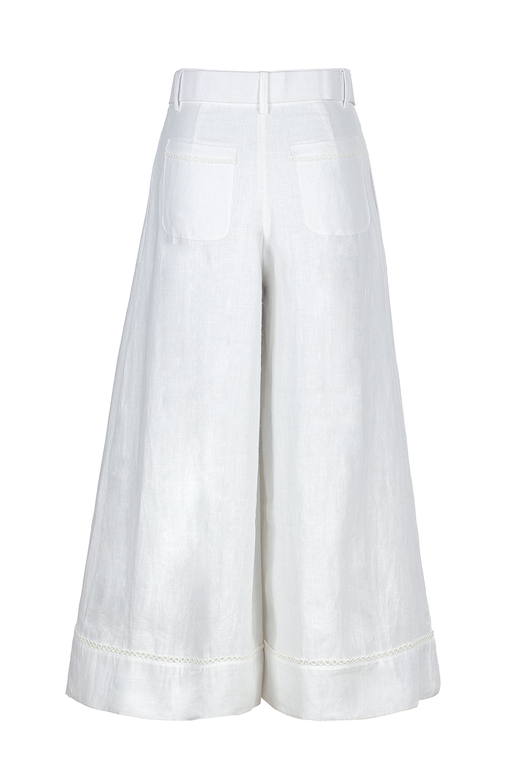Belted Culotte in White
