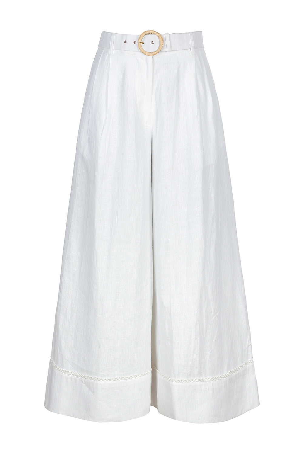 Belted Culotte in White