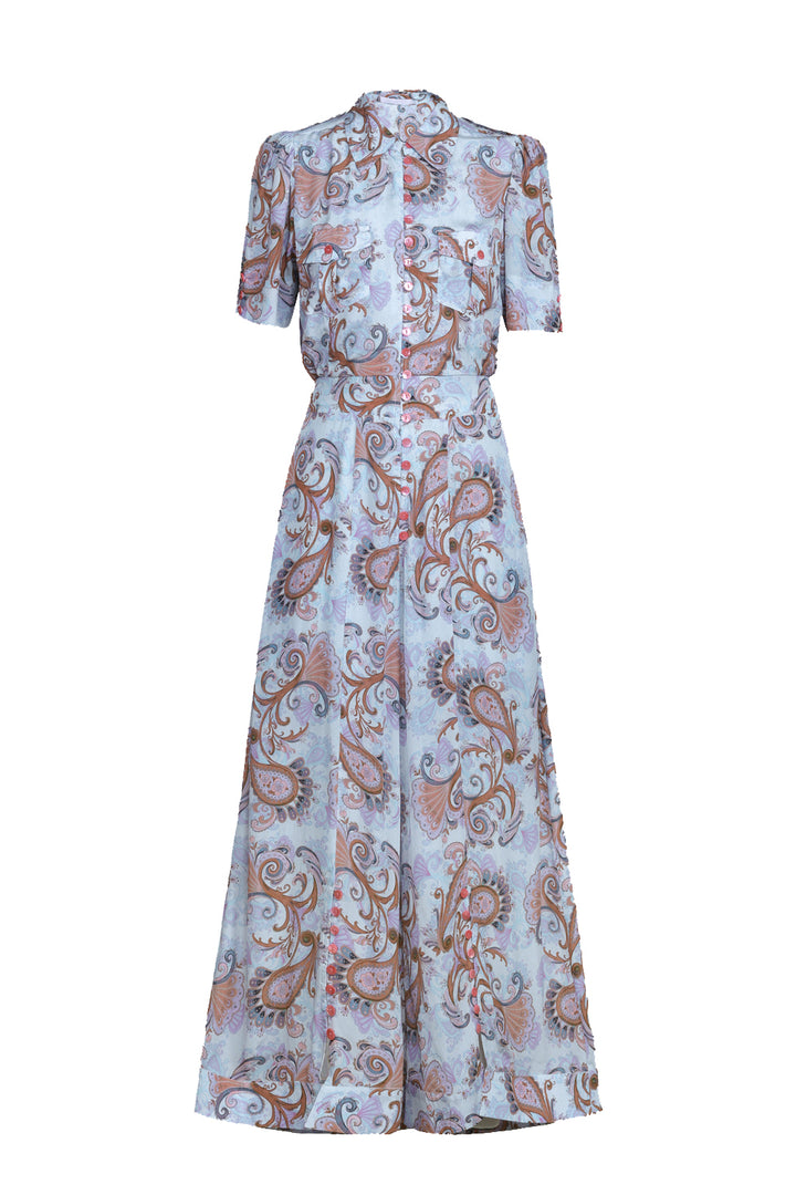 Boiler Suit in Sky Flora