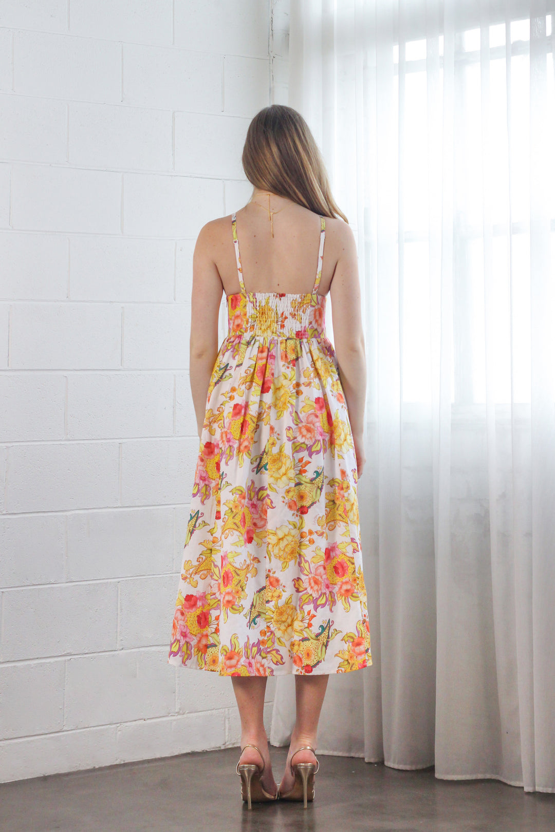 Bralet Maxi Dress in Luminous Petal