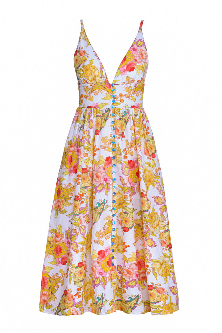 Bralet Maxi Dress in Luminous Petal