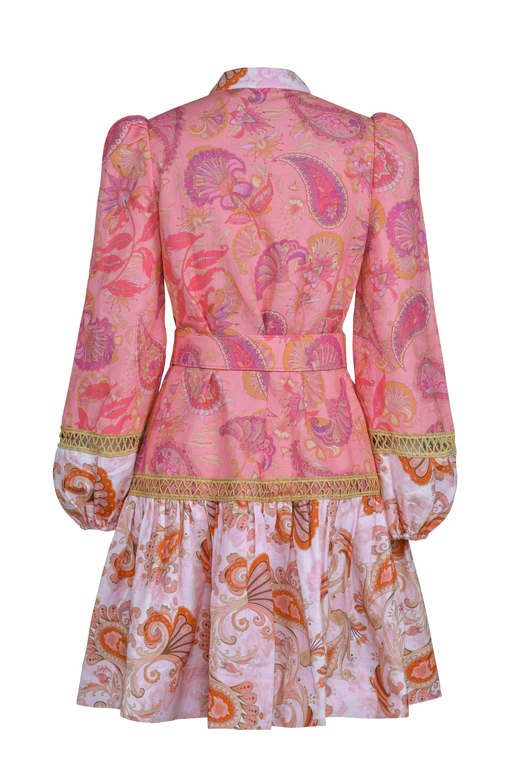 Pintuck Mini Dress in Rose Reverie