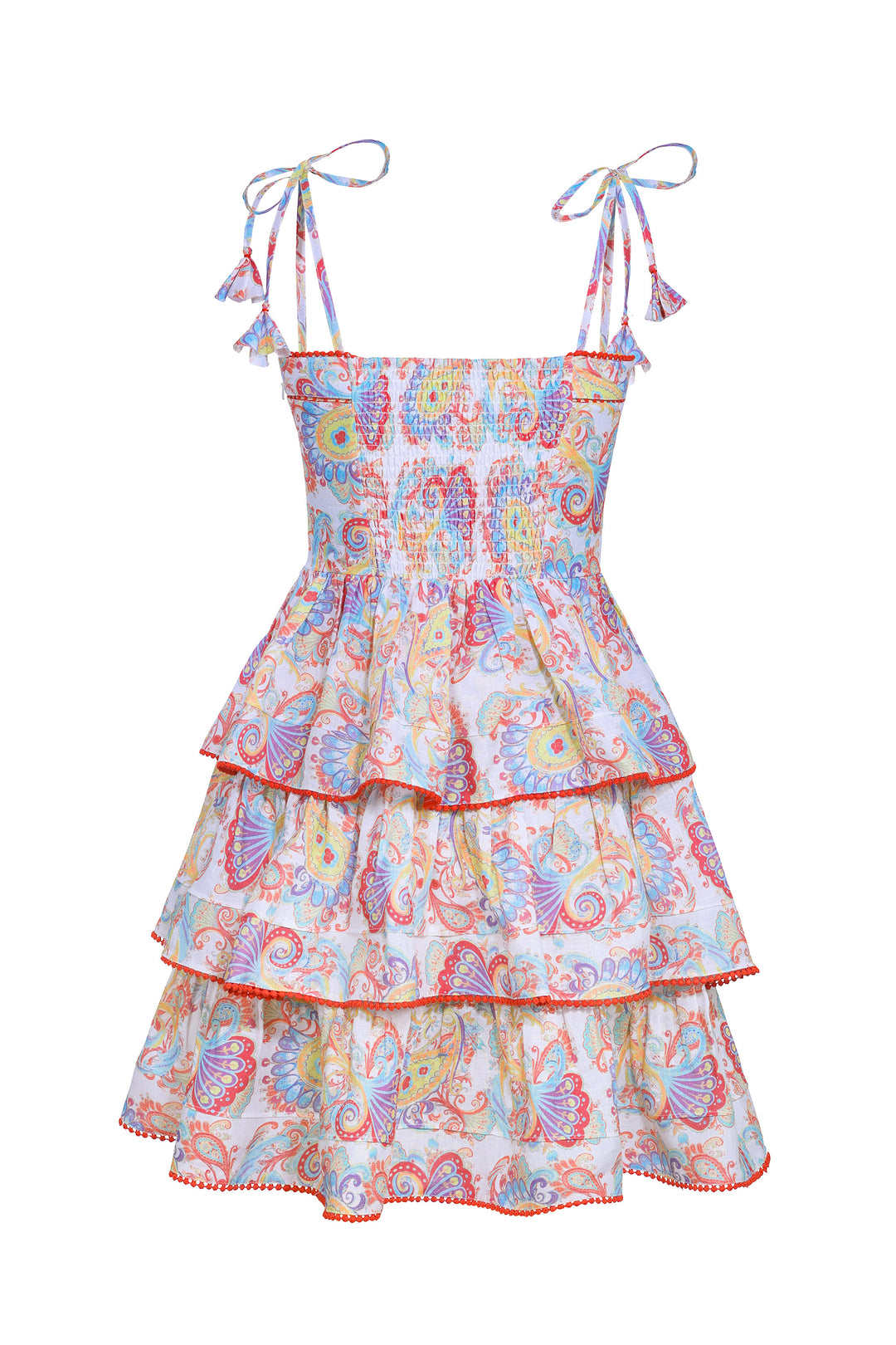 Bustier Mini Dress in Pomodore Flora