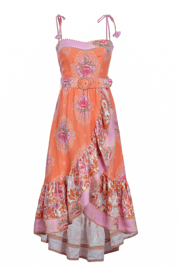 Bustier Wrap Dress in Jardin Bouquet