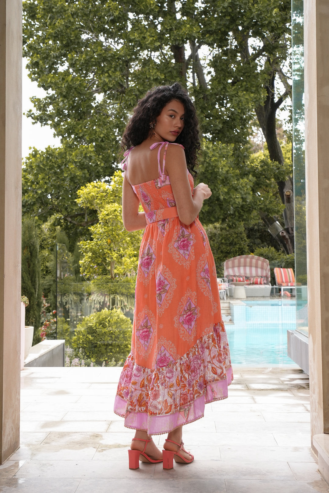 Bustier Wrap Dress in Jardin Bouquet