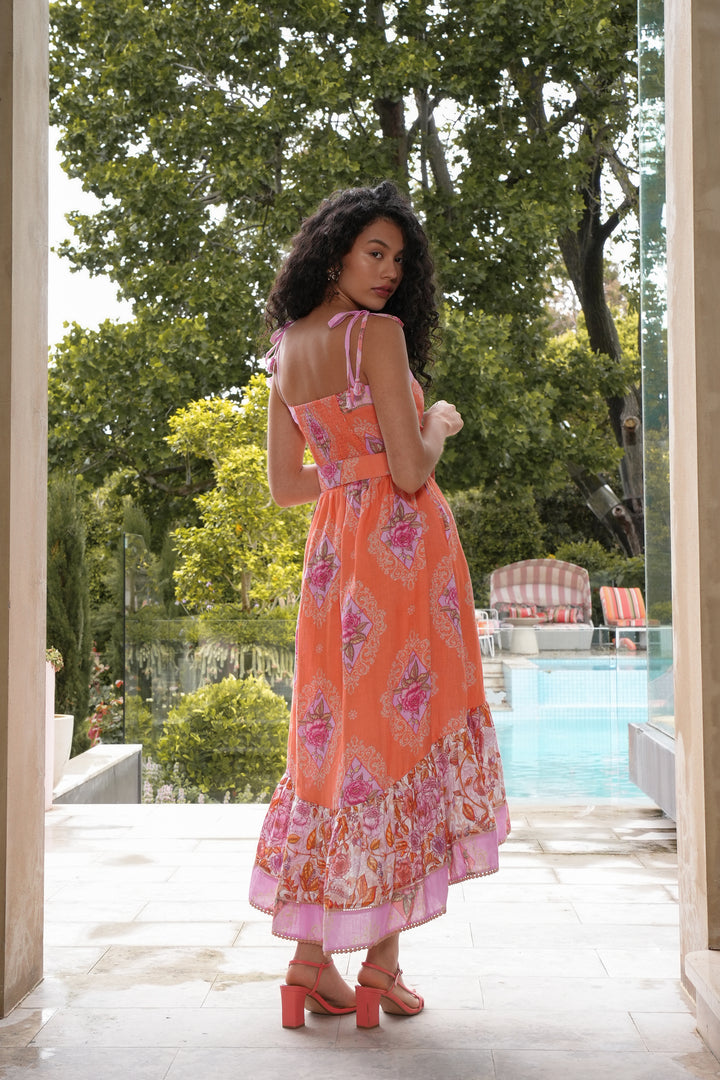 Bustier Wrap Dress in Jardin Bouquet
