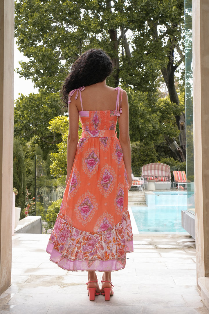 Bustier Wrap Dress in Jardin Bouquet