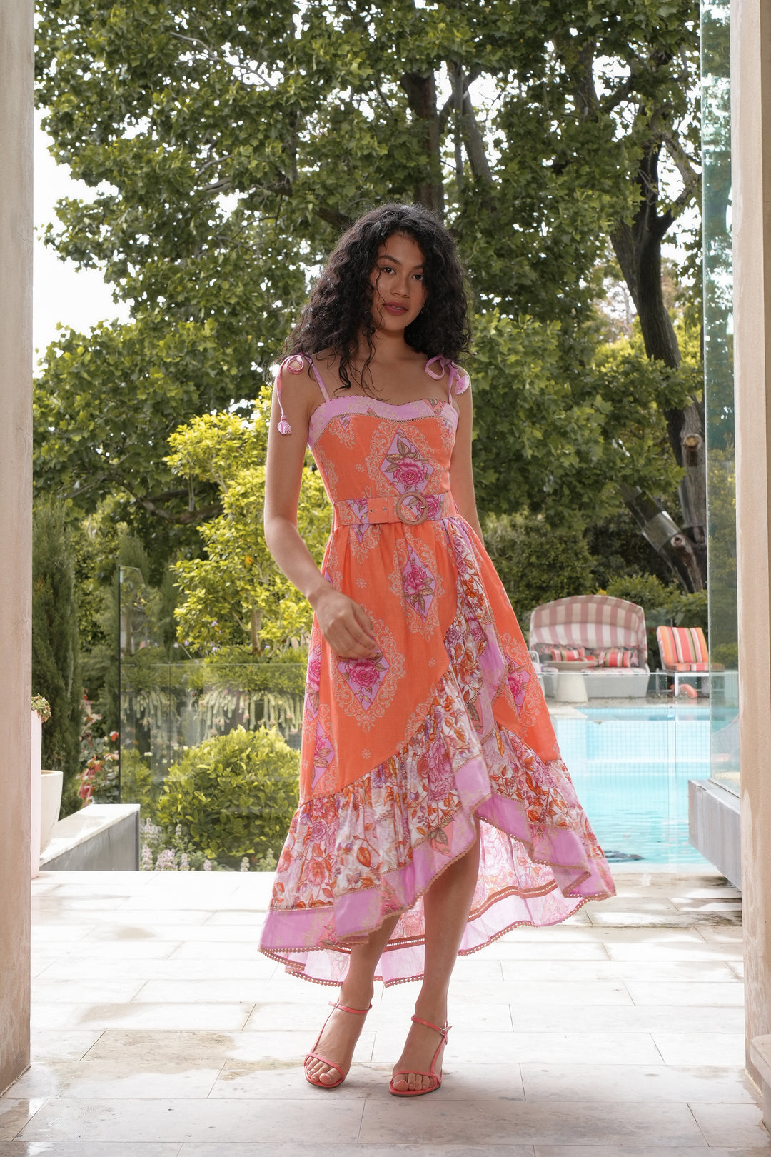 Bustier Wrap Dress in Jardin Bouquet