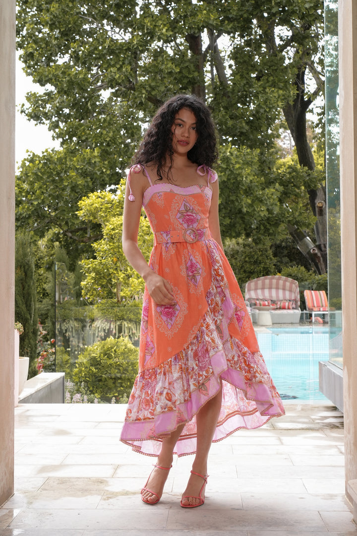 Bustier Wrap Dress in Jardin Bouquet