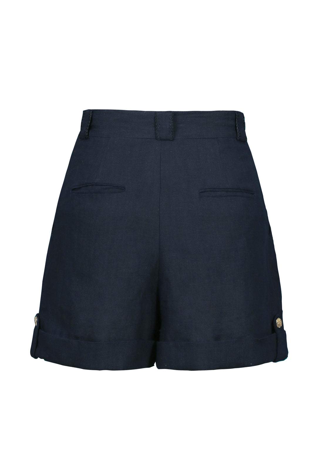 Button Short in Dark Navy