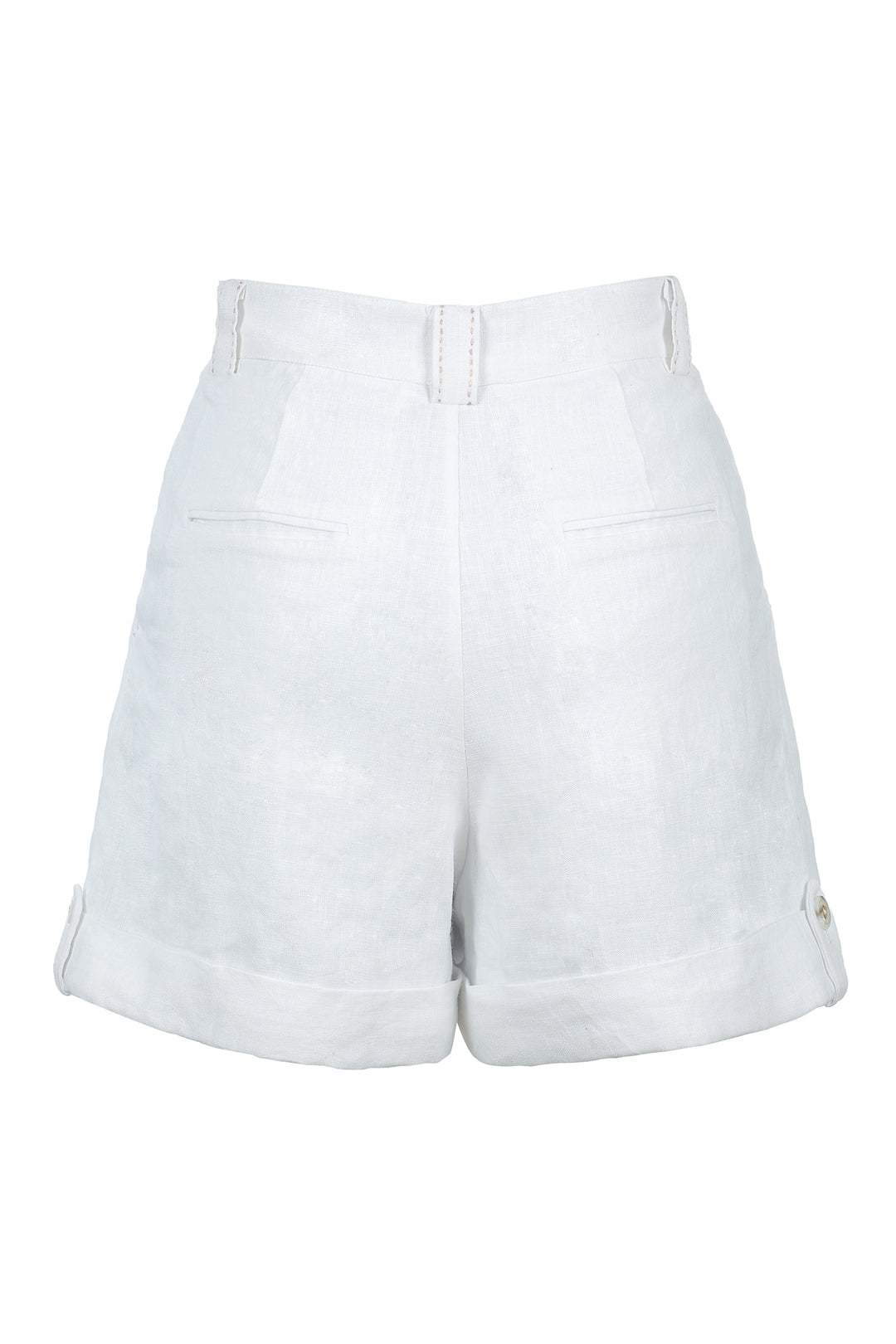 Button Shorts in White