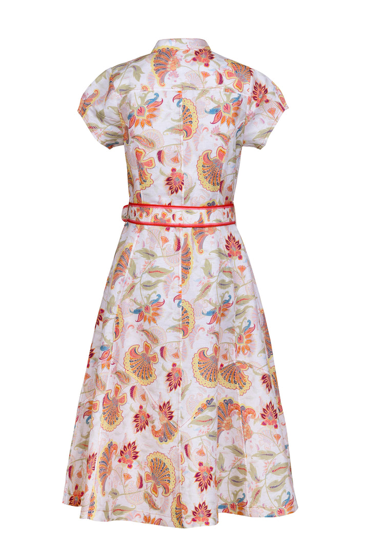 Cap Sleeve Midi Dress in Summer Florentine