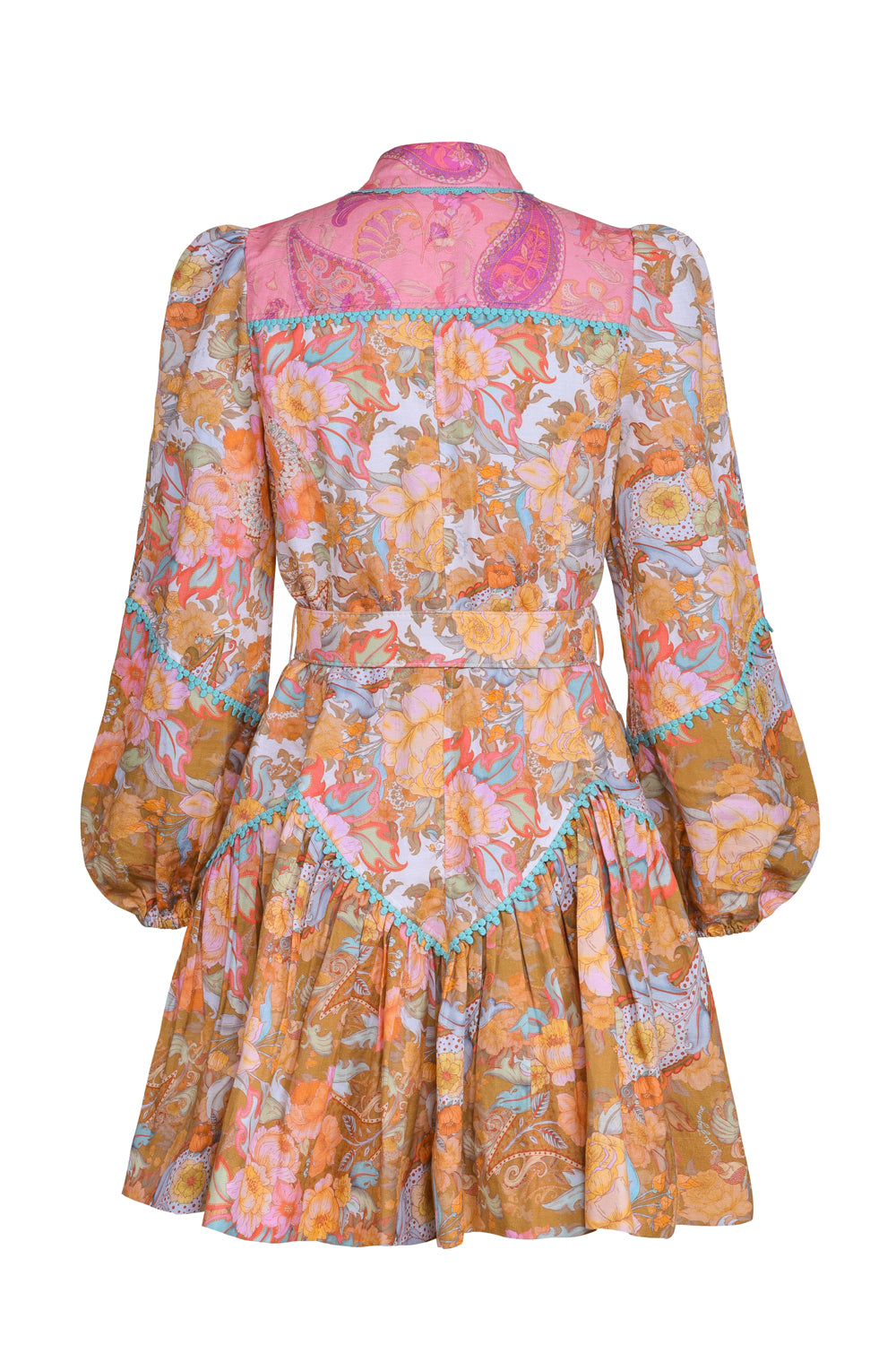 Empire Mini Dress in Champagne Picnic