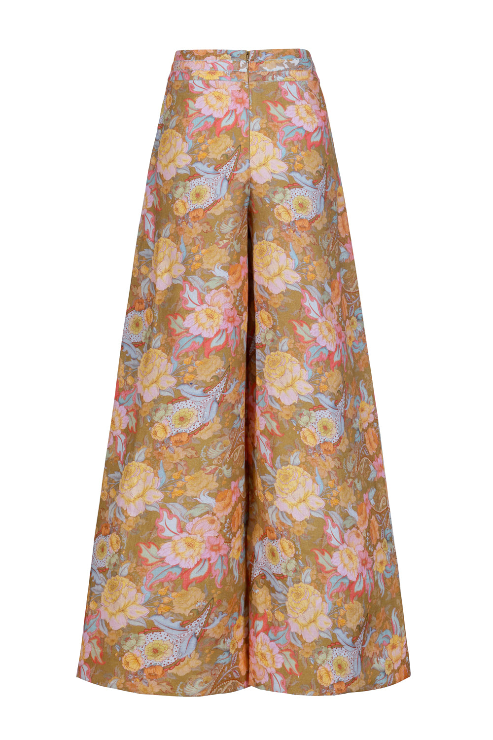 Wide Leg Bolero Pant in Champagne Picnic