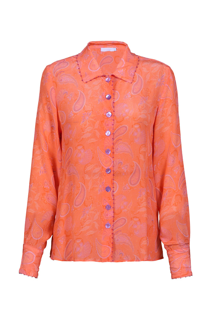 Classic Tailored Shirt in Blushing Paisley