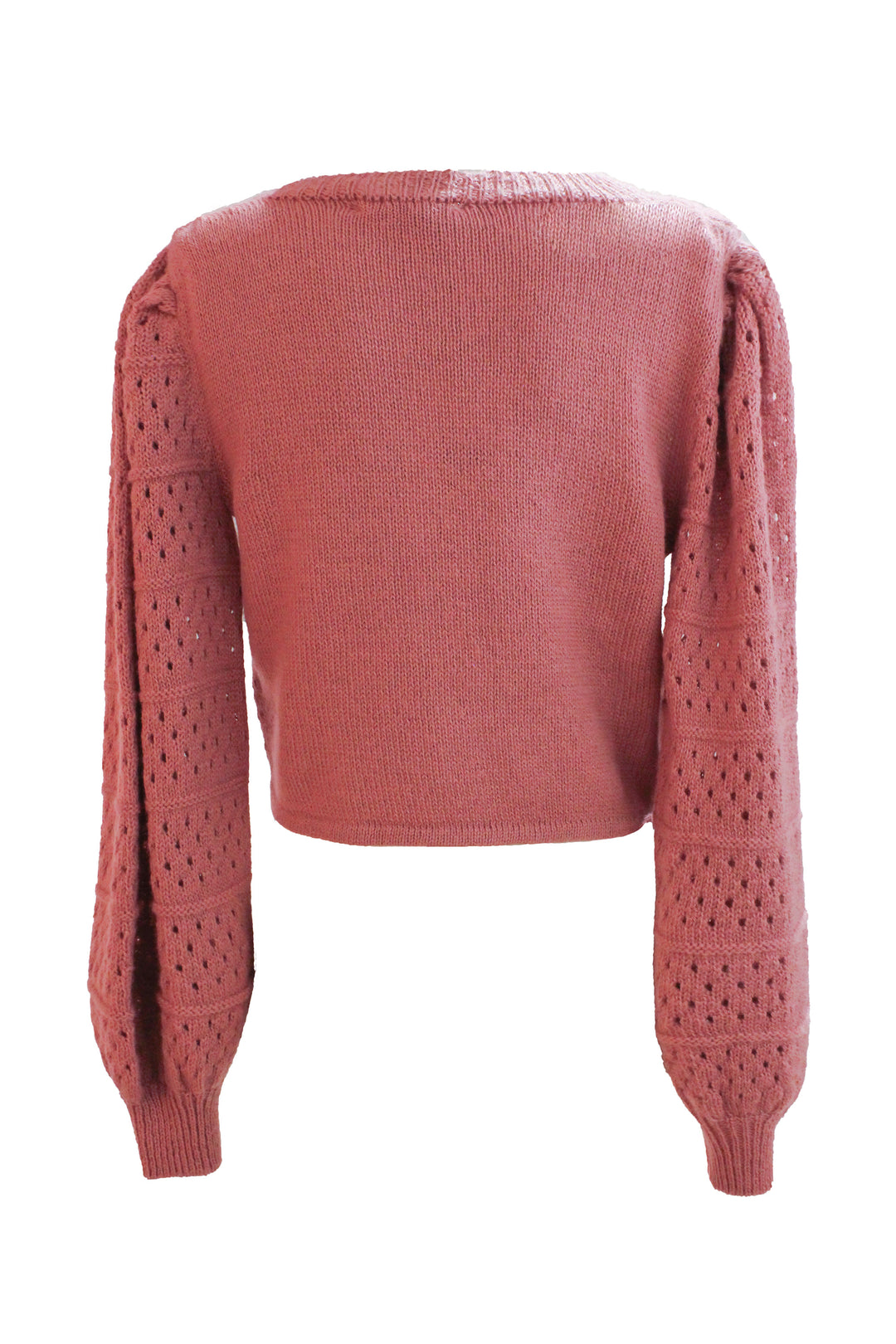 Cropped Sweater In Salmon