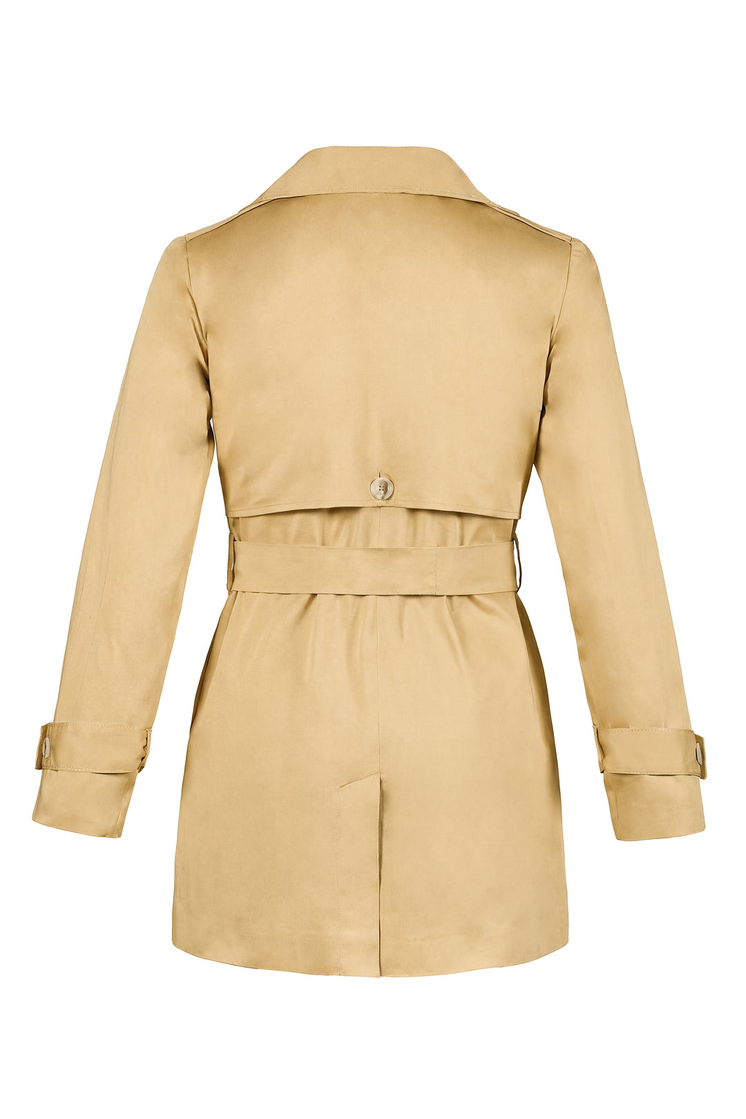 Cropped Trench Coat in Camel