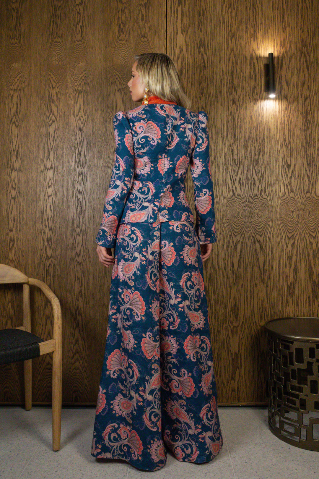 Double Lapel Blazer in Evening Flora